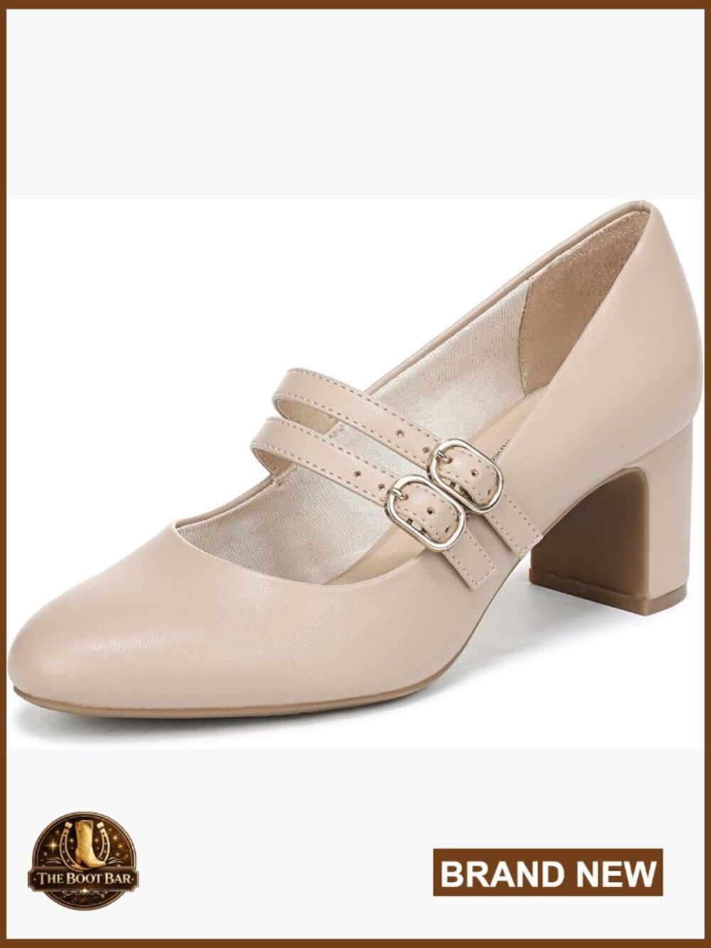 Comfort Mary Jane Pumps with Block Heel and Arch Support, Cushioned, Spring Wear
